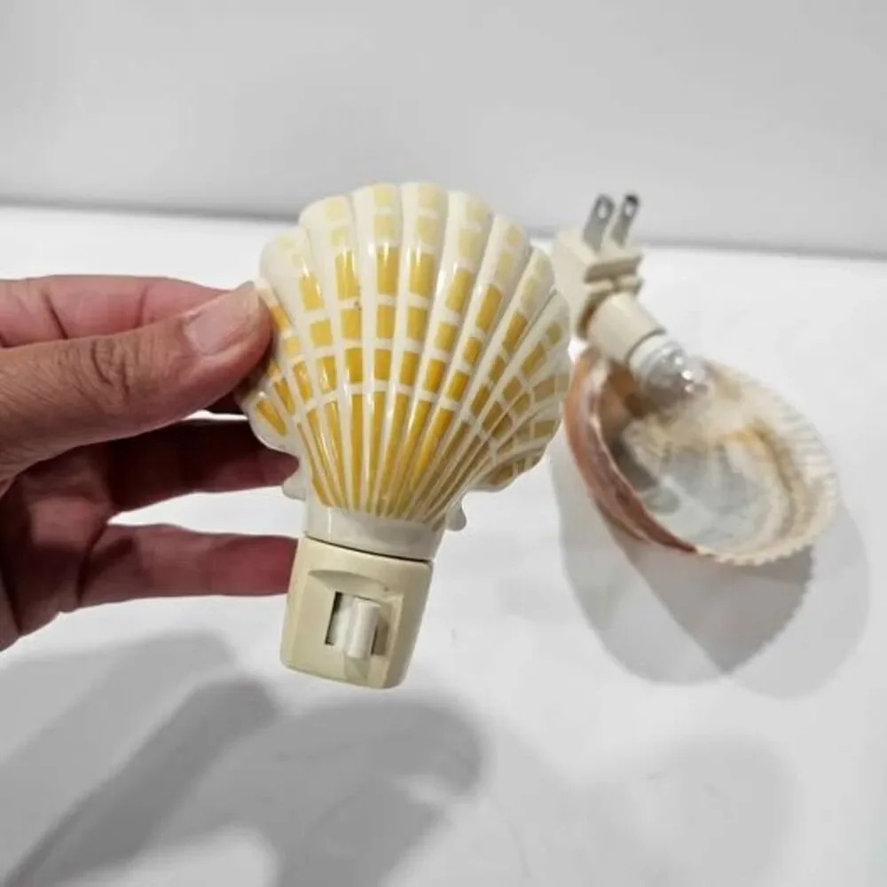 Seashell Night Lights Set - Real Shell and Decorative Shell